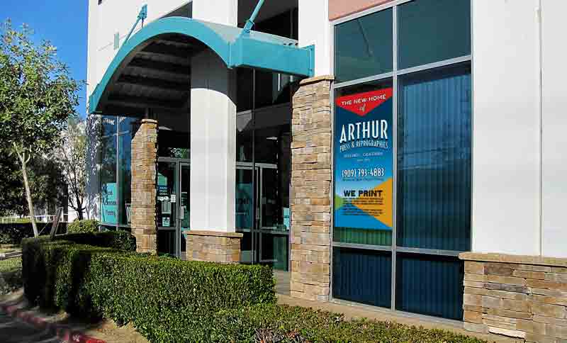 Arthur Press & Reprographics storefront at 310 Alabama Street, Redlands, CA